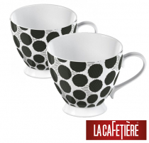 2 st muggar (Black Spot) från La Cafetière