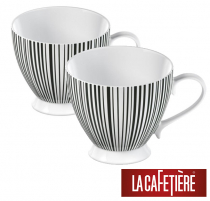 2 st muggar (Black Stripe) från La Cafetière