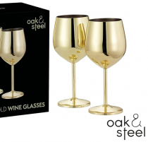 2 vinglas guld från Oak & Steel