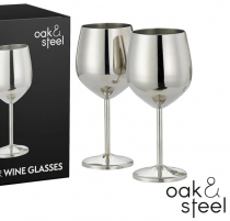 2 vinglas silver från Oak & Steel